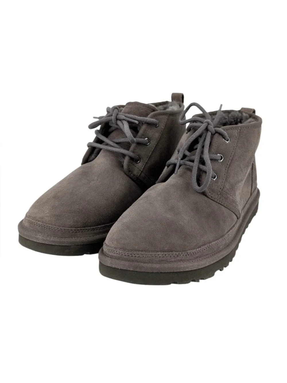 UGG Men's Neumel Gray Suede Lace-Up Ankle Boots Size 10